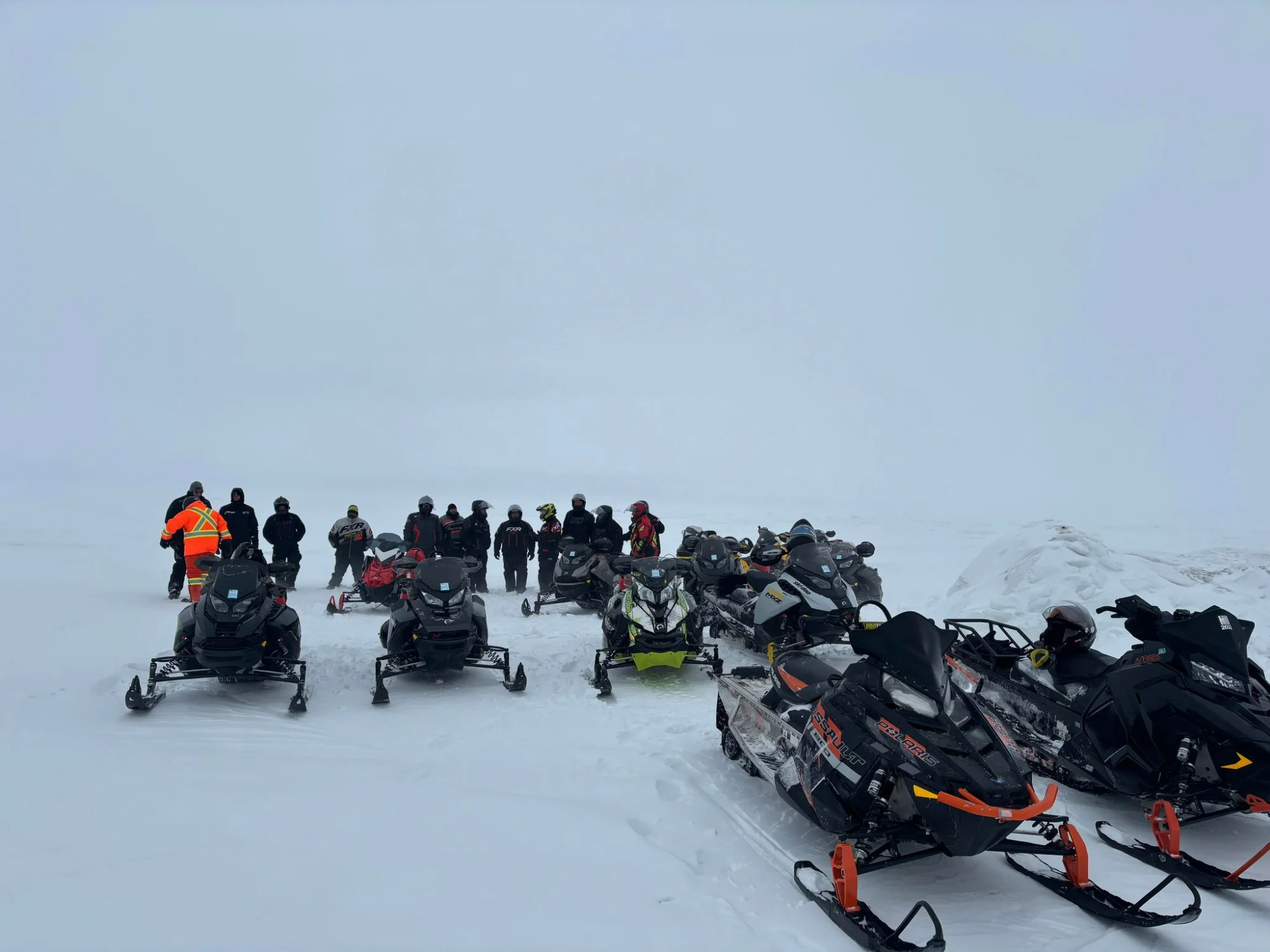 Hydro corridor snowmobile trail